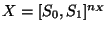 $X=[S_0,S_1]^{n_X}$