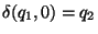 $\delta(q_1,0)=q_2$