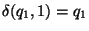 $\delta(q_1,1)=q_1$